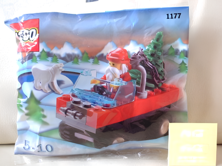 Конструктор LEGO 1177 Santa in Truck with Polar Bear polybag With Coca-Cola sticker